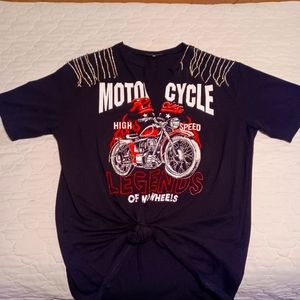 Rhinestone black tee